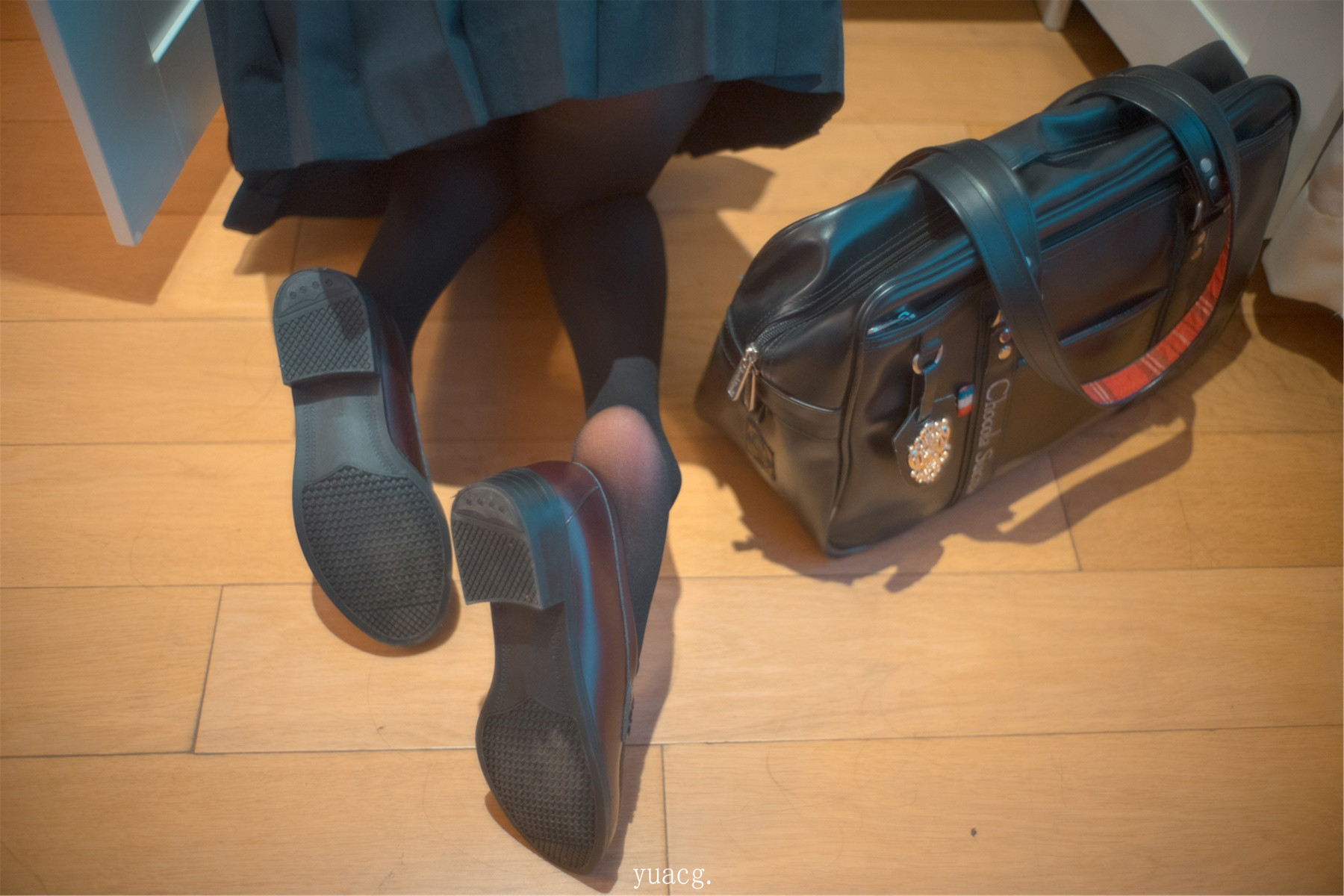 [木花琳琳是勇者]超ミニスカ黒パンスト女子校生変装play