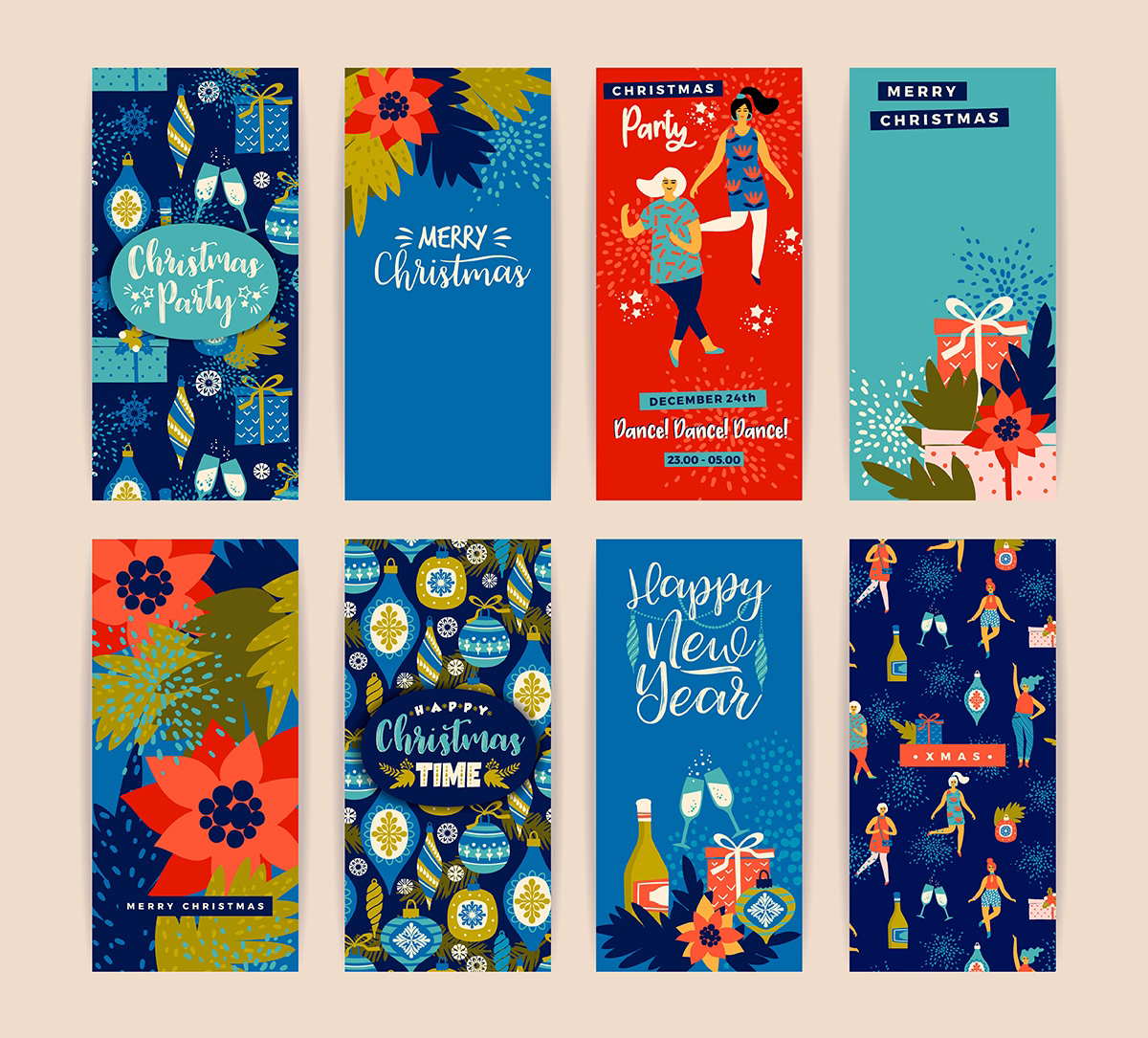 圣诞节ai矢量图形 Christmas Party Vector collection插图3 圣诞节ai矢量图形 Christmas Party Vector collection插图3