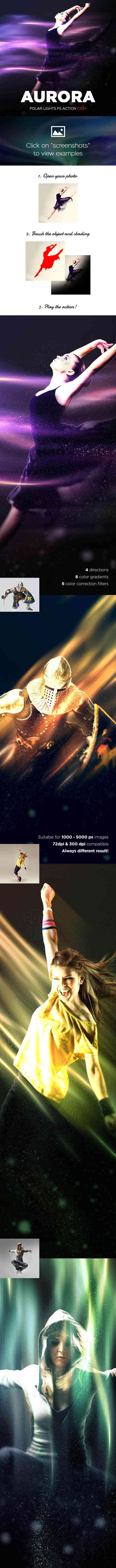 酷炫极光效果PS动作 Aurora-Polar Lights Photoshop Action插图1 酷炫极光效果PS动作 Aurora-Polar Lights Photoshop Action插图1