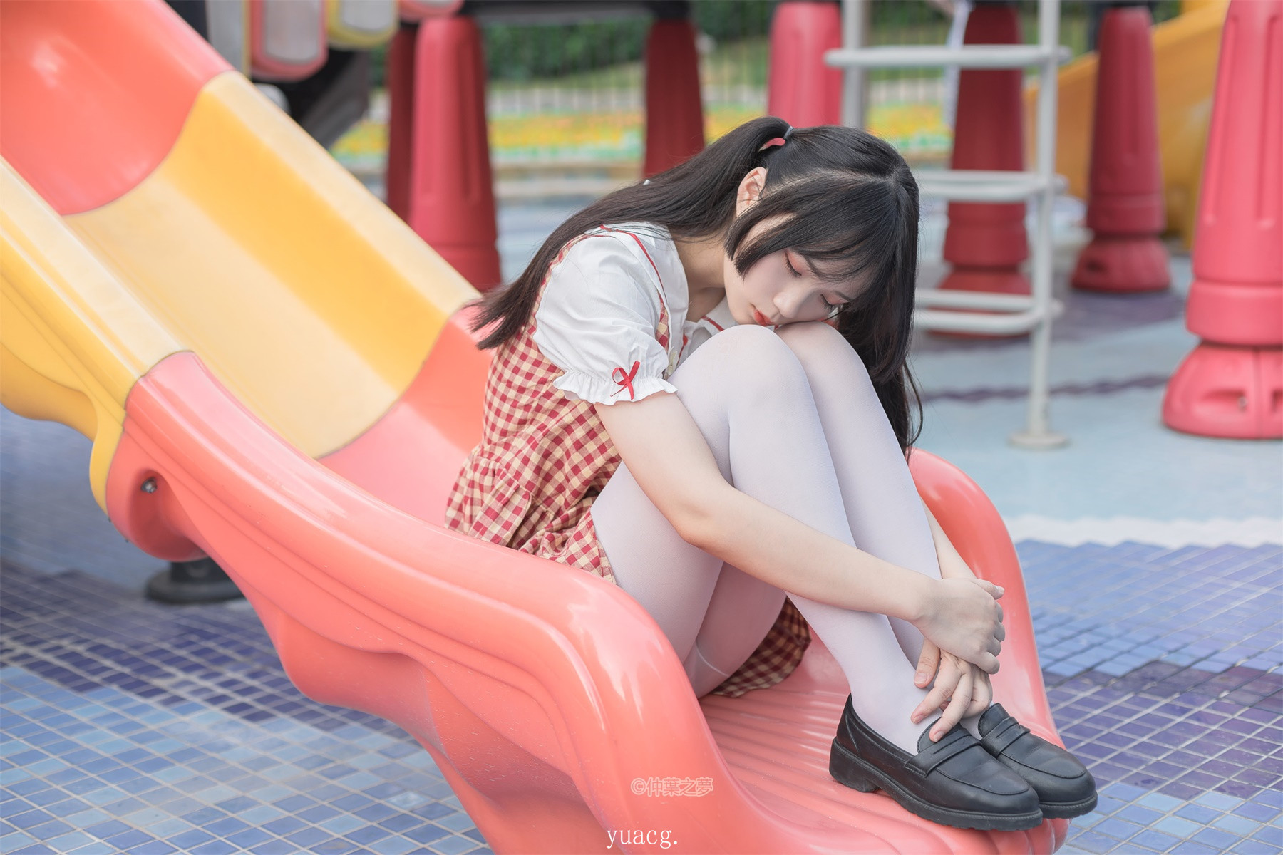 [轻兰映画]SPL.009白丝连裤袜连衣裙