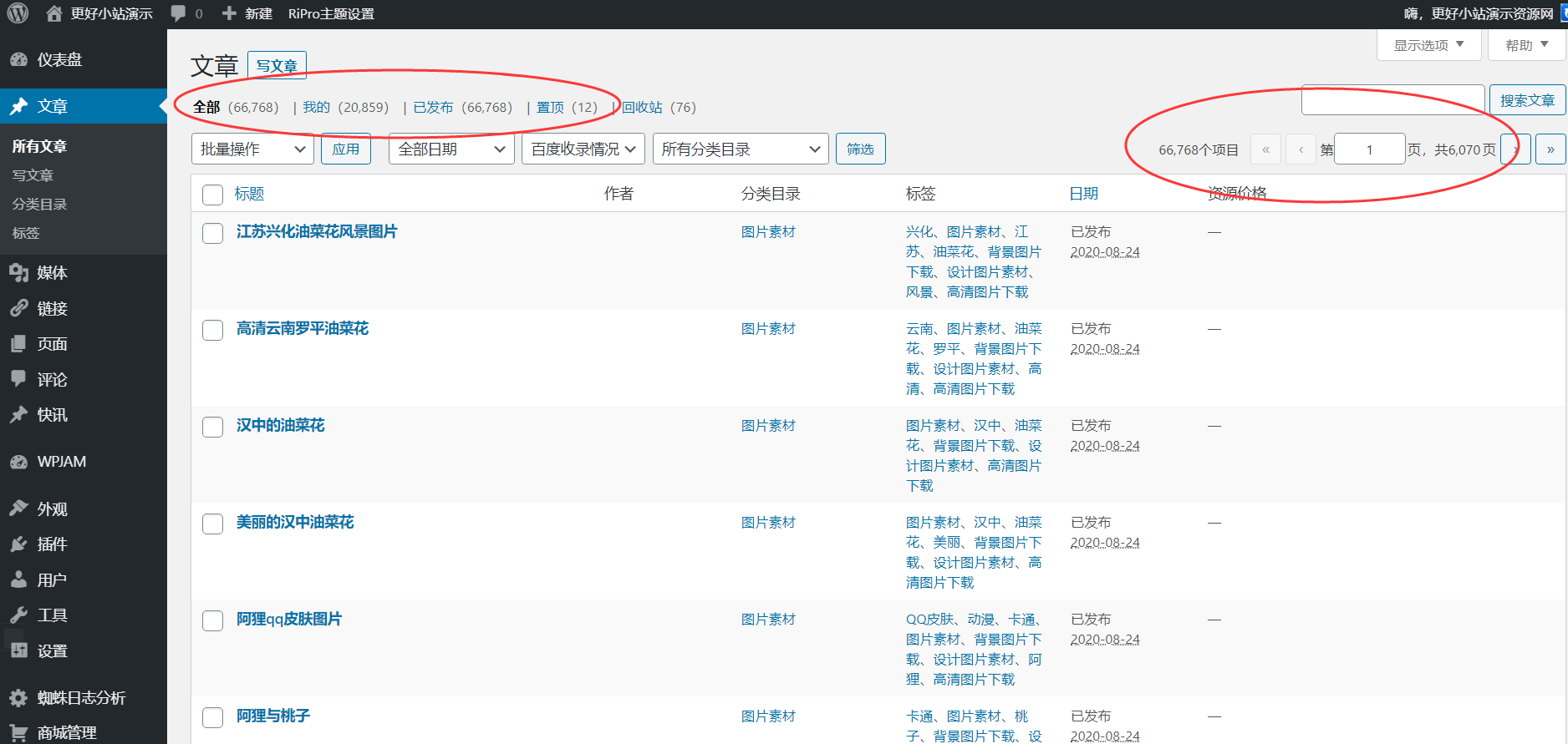 【首发6W数据打包,共32G】最新WordPress资源网全站数据打包,安装即使用2PHP源码、整站源码