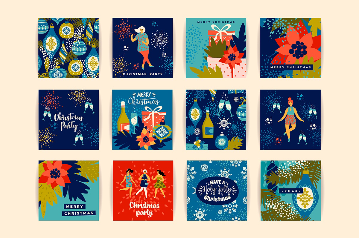 圣诞节ai矢量图形 Christmas Party Vector collection插图1 圣诞节ai矢量图形 Christmas Party Vector collection插图1