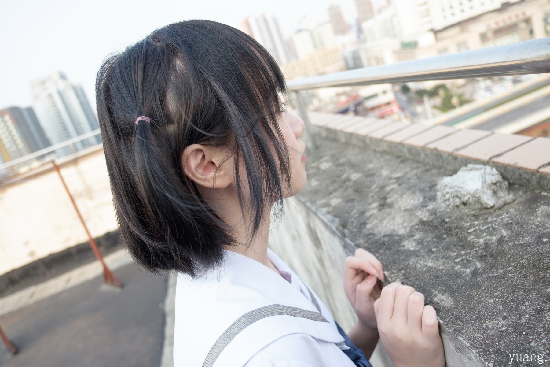 [森萝财团写真] SSR-001 天台白丝水手服JK